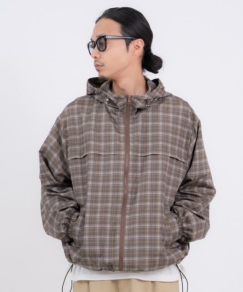 improves（インプローブス）の「チェック柄 ポリデュスポ パーカーブルゾン（ナイロンジャケット・メンズ・ブラウン/ブルー・X-LARGE/LARGE/MEDIUM/SMALL）」の6枚目の写真