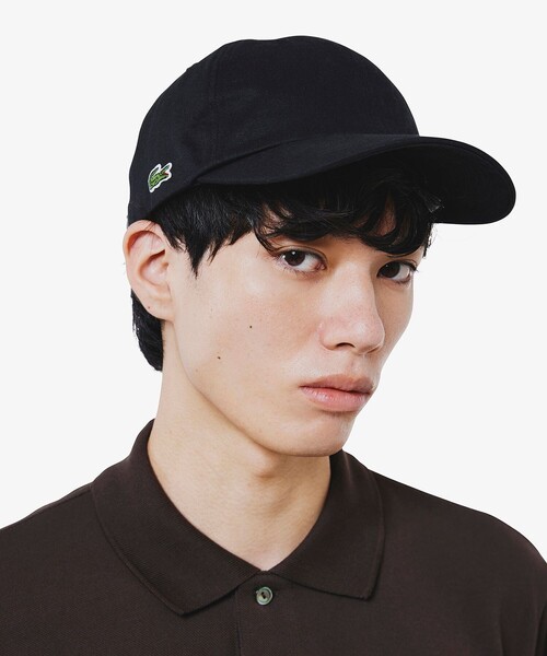 LACOSTE（ラコステ）の「フロントブランク6パネルキャップ（キャップ・メンズ・ネイビー/ベージュ/ブラック・58cm）」の10枚目の写真