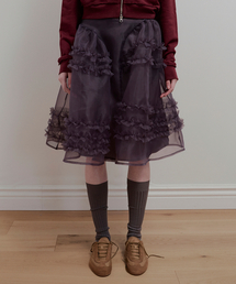 AOPT（アオプト）の「ORGANZA FRILL LAYERED SKIRT - CHARCOAL（スカート）」