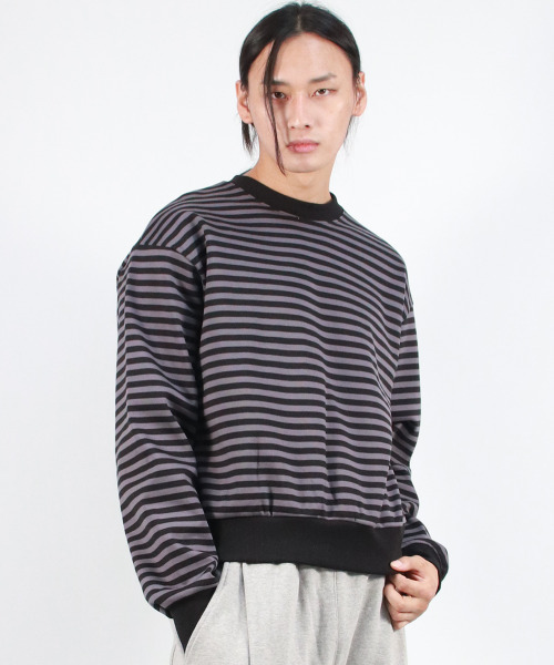 DEMARC（ドゥマーク）の「M STRIPE MEDIUM-FIT SWEATSHIRT - Black（スウェット・メンズ・その他・FREE）」の7枚目の写真