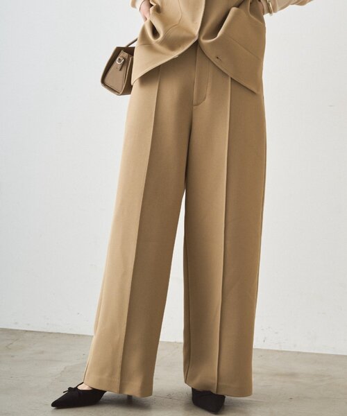 LOUNGEDRESS（ラウンジドレス）の「ボンディングパンツ（その他パンツ・レディース・ベージュ/ブラック・MEDIUM/SMALL）」の2枚目の写真