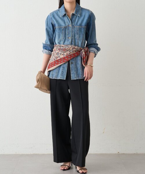 LOUNGEDRESS（ラウンジドレス）の「ボンディングパンツ（その他パンツ・レディース・ベージュ/ブラック・MEDIUM/SMALL）」の11枚目の写真