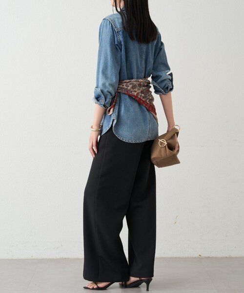 LOUNGEDRESS（ラウンジドレス）の「ボンディングパンツ（その他パンツ・レディース・ベージュ/ブラック・MEDIUM/SMALL）」の12枚目の写真