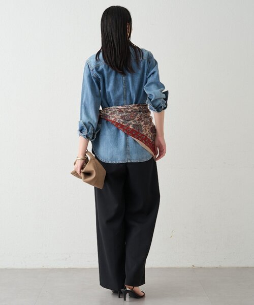 LOUNGEDRESS（ラウンジドレス）の「ボンディングパンツ（その他パンツ・レディース・ベージュ/ブラック・MEDIUM/SMALL）」の13枚目の写真