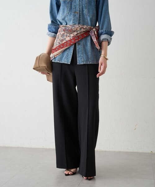 LOUNGEDRESS（ラウンジドレス）の「ボンディングパンツ（その他パンツ・レディース・ベージュ/ブラック・MEDIUM/SMALL）」の15枚目の写真