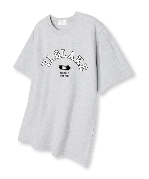 TI.GLAKE(ティーグレイク)の「ステイプリオーバーサイズ半袖Tシャツライトグレー(Tシャツ/カットソー・レディース・その他・LARGE/X-LARGE/XX-LARGE)」の1枚目の写真