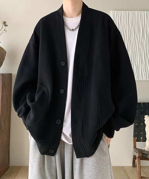 plage 18aw ワッフル プルオーバー  カーディガン CAMBIO(カンビオ)】ウール混ビッグワッフルカーディガン(CAM-7290