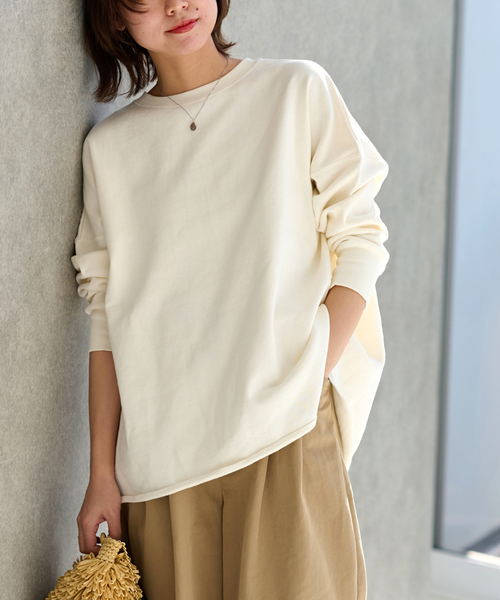 JOURNAL STANDARD relume(ジャーナルスタンダード レリューム)の「《追加3》オーバーサイズロングスウェット(スウェット・レディース・ブラック/ブラウン/ホワイト系その他・FREE)」の8枚目の写真