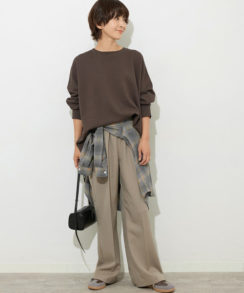 JOURNAL STANDARD relume(ジャーナルスタンダード レリューム)の「《追加3》オーバーサイズロングスウェット(スウェット・レディース・ブラック/ブラウン/ホワイト系その他・FREE)」の11枚目の写真