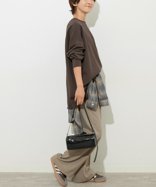 JOURNAL STANDARD relume(ジャーナルスタンダード レリューム)の「《追加3》オーバーサイズロングスウェット(スウェット・レディース・ブラック/ブラウン/ホワイト系その他・FREE)」の14枚目の写真