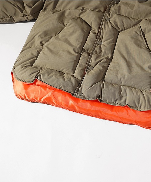 MinoriTY(マイノリティ)の「【MinoriTY select】PUレザーヨークデザイン切り替え配色中綿ブルゾン ダウンライク ジャケット メンズ ヘビーアウター 冬服 オーバーサイズ ルーズフィット ビッグシルエット(ダウンジャケット/コート・メンズ・マスタード/ブラック/カーキ・M/L)」の20枚目の写真