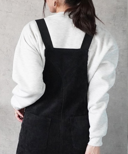 Emma(SELECT LEVERY)(エマ セレクトリベリー)の「コーデュロイジャンパースカート(サロペット/オーバーオール・レディース・パープル/アイボリー/カーキ/ブラック・MEDIUM/LARGE)」の20枚目の写真