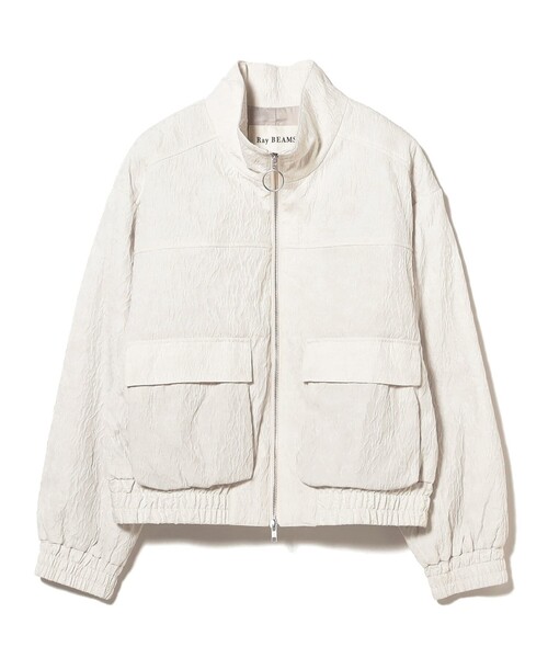 Ray BEAMS（レイビームス）の「ジャカード 中綿 スタンド ブルゾン（ブルゾン・レディース・ホワイト系その他6/ブラック・0/1）」の11枚目の写真