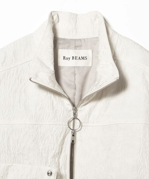 Ray BEAMS（レイビームス）の「ジャカード 中綿 スタンド ブルゾン（ブルゾン・レディース・ホワイト系その他6/ブラック・0/1）」の12枚目の写真