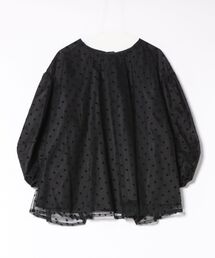 INGEBORG（インゲボルグ）の「ドットチュールギャザーブラウス（シャツ/ブラウス）」