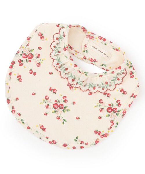 sense of wonder(センスオブワンダー)の「野イチゴスタイ【オーガニック】【日本製】(スタイ/よだれかけ・キッズ・ホワイト系・F)」の1枚目の写真