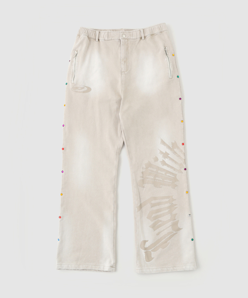 JOINT WORKS(ジョイントワークス)の「MARK POINT / マークポイント GSTONE FLEAR SWEATPANTS(スウェットパンツ・メンズ・ブラック/ホワイト・MEDIUM/LARGE)」の2枚目の写真