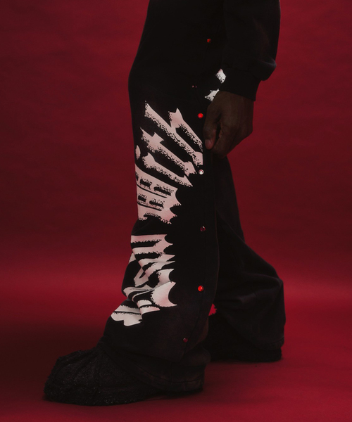 JOINT WORKS(ジョイントワークス)の「MARK POINT / マークポイント GSTONE FLEAR SWEATPANTS(スウェットパンツ・メンズ・ブラック/ホワイト・MEDIUM/LARGE)」の4枚目の写真