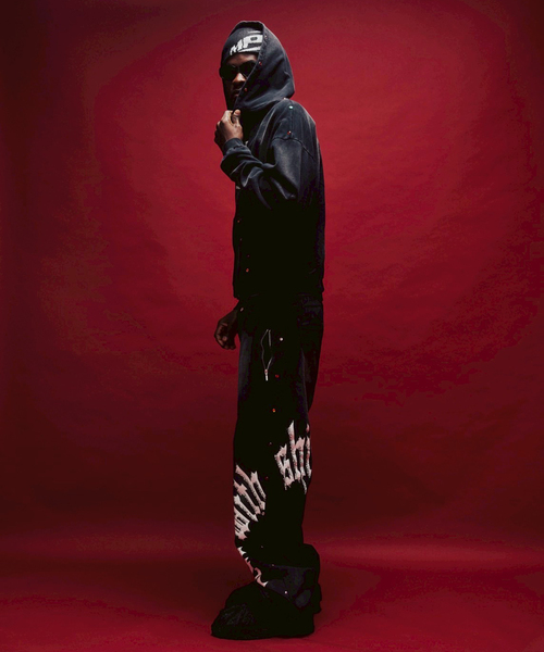 JOINT WORKS(ジョイントワークス)の「MARK POINT / マークポイント GSTONE FLEAR SWEATPANTS(スウェットパンツ・メンズ・ブラック/ホワイト・MEDIUM/LARGE)」の8枚目の写真