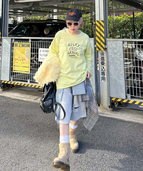 Alley Tokyo(アリートーキョー)の「レイヤードしてる風ダメージロンT(Tシャツ/カットソー・レディース・ブルー/イエロー・FREE)」の22枚目の写真