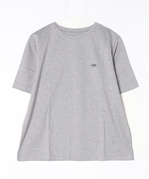 COMME CA(コムサ)の「〔 TALLサイズ 〕 スーピマコットンポンチ ワッペンTシャツ(Tシャツ/カットソー・レディース・ホワイト/グレー/ネイビー・15号/13号)」の3枚目の写真