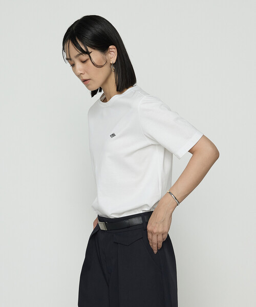 COMME CA(コムサ)の「〔 TALLサイズ 〕 スーピマコットンポンチ ワッペンTシャツ(Tシャツ/カットソー・レディース・ホワイト/グレー/ネイビー・15号/13号)」の5枚目の写真