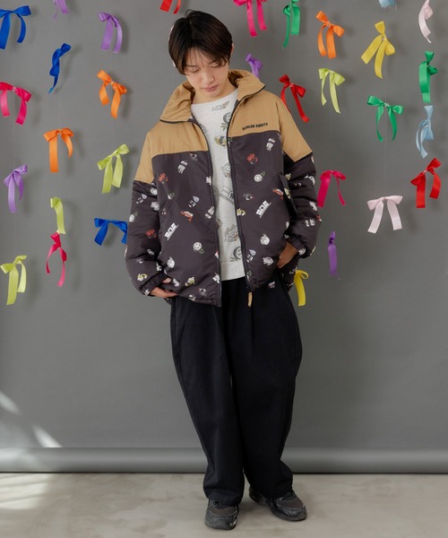 ScoLar Parity（スカラーパリティ）の「353139：ラビルの寿司づくし 中綿入りブルゾン（ブルゾン・レディース・ブラック/アイボリー・M）」の3枚目の写真