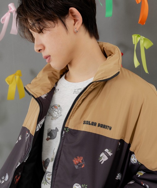 ScoLar Parity（スカラーパリティ）の「353139：ラビルの寿司づくし 中綿入りブルゾン（ブルゾン・レディース・ブラック/アイボリー・M）」の7枚目の写真