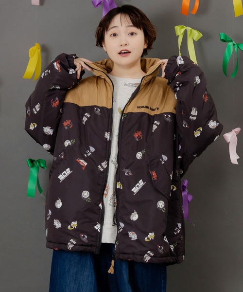 ScoLar Parity（スカラーパリティ）の「353139：ラビルの寿司づくし 中綿入りブルゾン（ブルゾン・レディース・ブラック/アイボリー・M）」の13枚目の写真