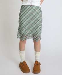 Vini | チェックシアーレイヤードスカート(スカート)