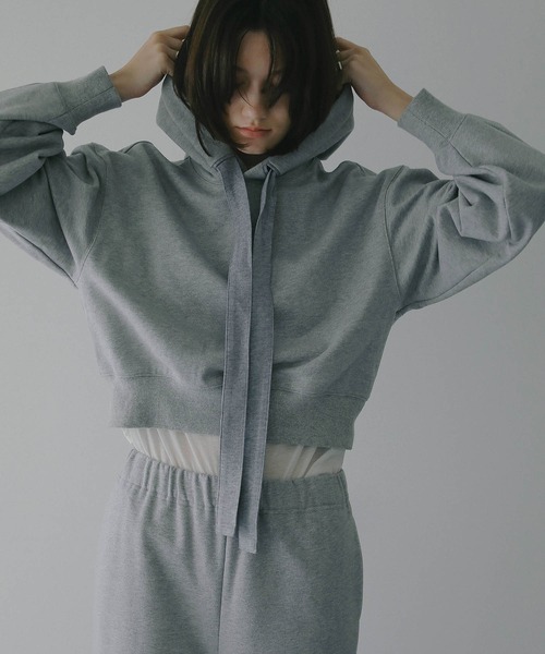 MANOF(マノフ)の「HOODIE SWEAT SET UP(セットアップ・レディース・グレー/ホワイト/ブラック・S/M)」の9枚目の写真