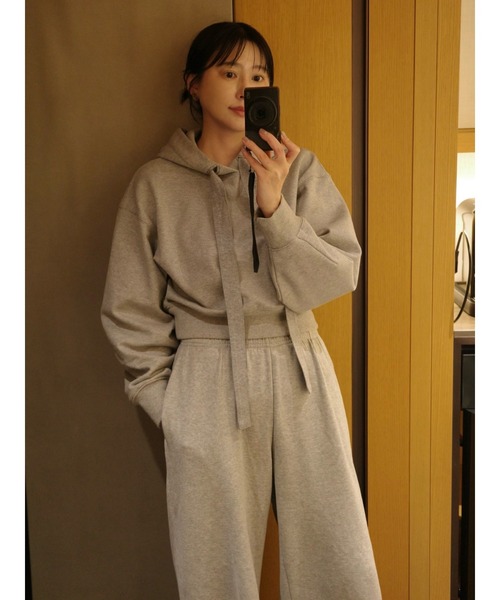 MANOF(マノフ)の「HOODIE SWEAT SET UP(セットアップ・レディース・グレー/ホワイト/ブラック・S/M)」の14枚目の写真
