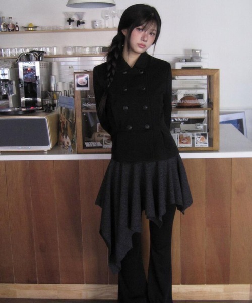 semplice（センプリチェ）の「ショートコート（その他アウター・レディース・グレー/ブラック/ネイビー/ベージュ/カーキ/ブラウン・F）」の13枚目の写真