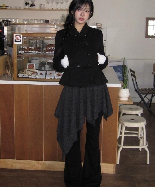 semplice（センプリチェ）の「ショートコート（その他アウター・レディース・グレー/ブラック/ネイビー/ベージュ/カーキ/ブラウン・F）」の15枚目の写真