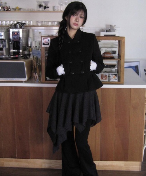 semplice（センプリチェ）の「ショートコート（その他アウター・レディース・グレー/ブラック/ネイビー/ベージュ/カーキ/ブラウン・F）」の16枚目の写真