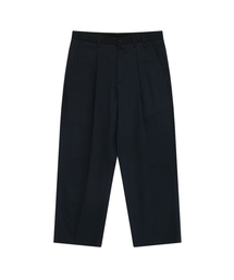 TAPERED 1 TUCK TROUSERS_NAVY