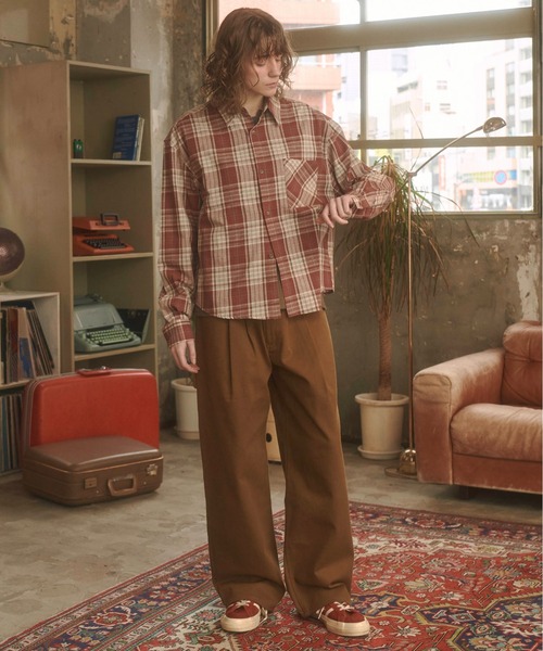 Zooodle（ズードル）の「Contrast checkered shirt - コントラストチェックシャツ -（シャツ/ブラウス・メンズ・レッド/ブルー・MEDIUM/LARGE）」の22枚目の写真