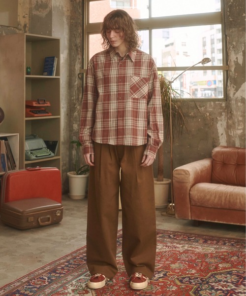 Zooodle（ズードル）の「Contrast checkered shirt - コントラストチェックシャツ -（シャツ/ブラウス・メンズ・レッド/ブルー・MEDIUM/LARGE）」の21枚目の写真