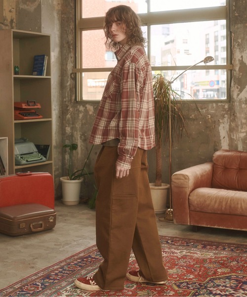 Zooodle（ズードル）の「Contrast checkered shirt - コントラストチェックシャツ -（シャツ/ブラウス・メンズ・レッド/ブルー・MEDIUM/LARGE）」の18枚目の写真