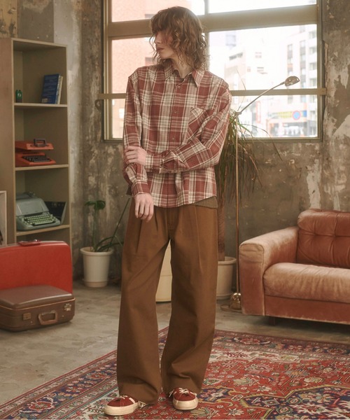 Zooodle（ズードル）の「Contrast checkered shirt - コントラストチェックシャツ -（シャツ/ブラウス・メンズ・レッド/ブルー・MEDIUM/LARGE）」の19枚目の写真