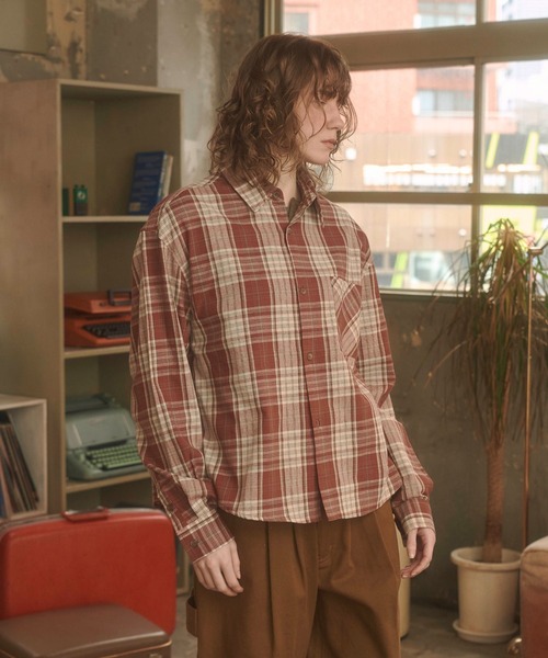Zooodle（ズードル）の「Contrast checkered shirt - コントラストチェックシャツ -（シャツ/ブラウス・メンズ・レッド/ブルー・MEDIUM/LARGE）」の7枚目の写真