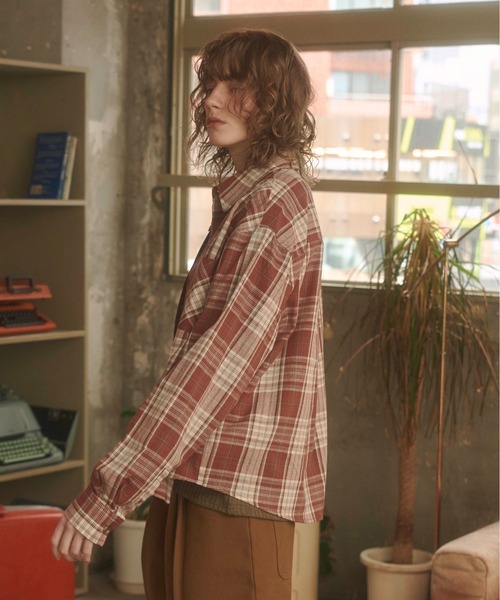 Zooodle（ズードル）の「Contrast checkered shirt - コントラストチェックシャツ -（シャツ/ブラウス・メンズ・レッド/ブルー・MEDIUM/LARGE）」の8枚目の写真