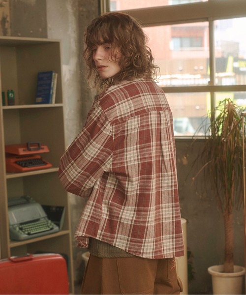 Zooodle（ズードル）の「Contrast checkered shirt - コントラストチェックシャツ -（シャツ/ブラウス・メンズ・レッド/ブルー・MEDIUM/LARGE）」の12枚目の写真