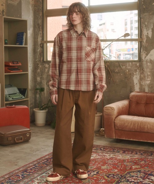 Zooodle（ズードル）の「Contrast checkered shirt - コントラストチェックシャツ -（シャツ/ブラウス・メンズ・レッド/ブルー・MEDIUM/LARGE）」の17枚目の写真