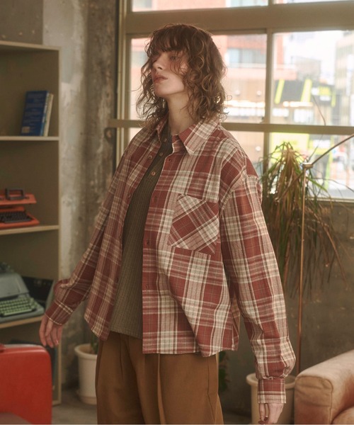 Zooodle（ズードル）の「Contrast checkered shirt - コントラストチェックシャツ -（シャツ/ブラウス・メンズ・レッド/ブルー・MEDIUM/LARGE）」の15枚目の写真