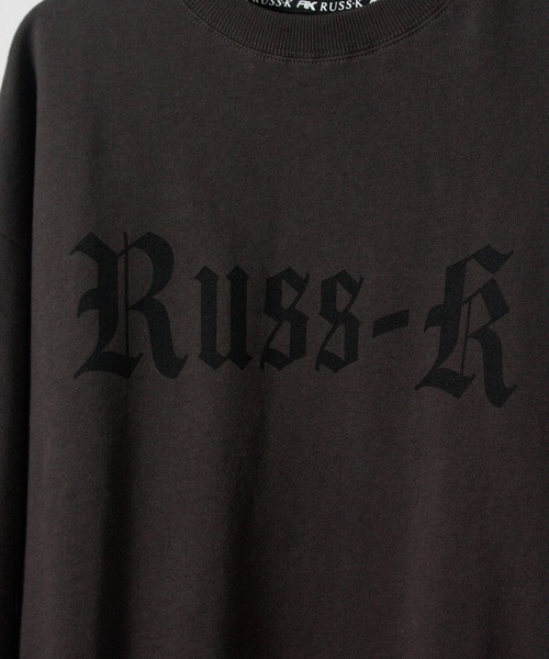 RUSS-K(ラスケー)の「【RUSS-K/ラスケー】ラインストーン トライバル クロス 裏毛トレーナー スウェット(スウェット・メンズ・ブラック/チャコール・L/M)」の6枚目の写真