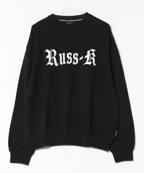 RUSS-K(ラスケー)の「【RUSS-K/ラスケー】ラインストーン トライバル クロス 裏毛トレーナー スウェット(スウェット・メンズ・ブラック/チャコール・L/M)」の12枚目の写真