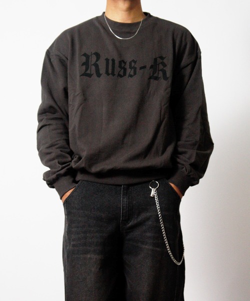 RUSS-K(ラスケー)の「【RUSS-K/ラスケー】ラインストーン トライバル クロス 裏毛トレーナー スウェット(スウェット・メンズ・ブラック/チャコール・L/M)」の20枚目の写真