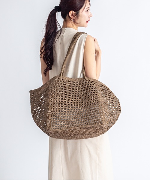 セール】【MADE IN MADA /メイドインマダ】大きめ かごバッグ ラフィア