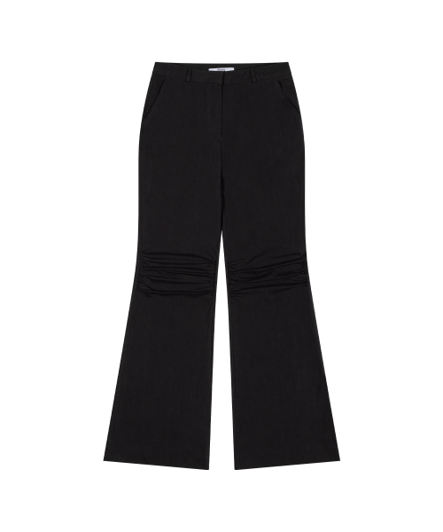 THEPORTA(ザ ポルタ)の「MID-RISE BOOTCUT SHIRRING PANTS, BLACK(その他パンツ・レディース・その他・S/M)」の2枚目の写真